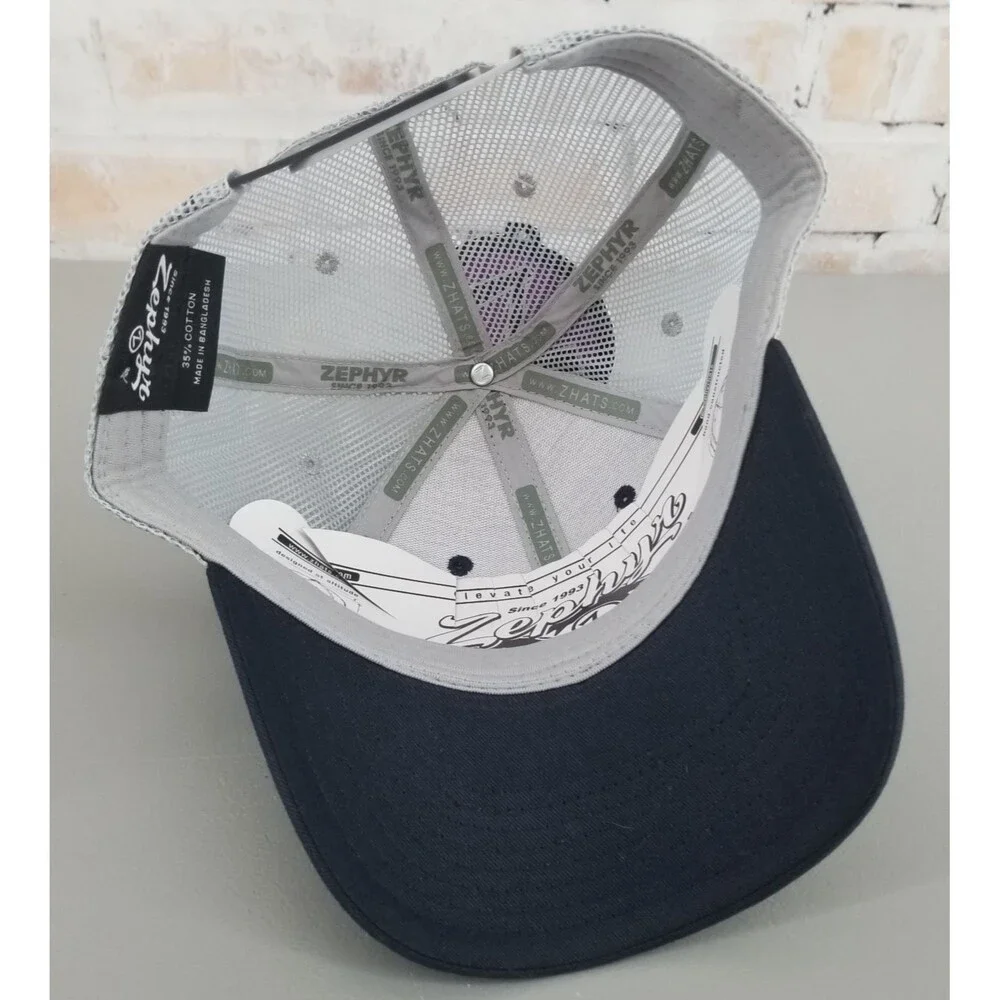 NWT Zephyr Auburn University Tigers Black/Orange/Gray Snapback Hat/Cap Mesh
